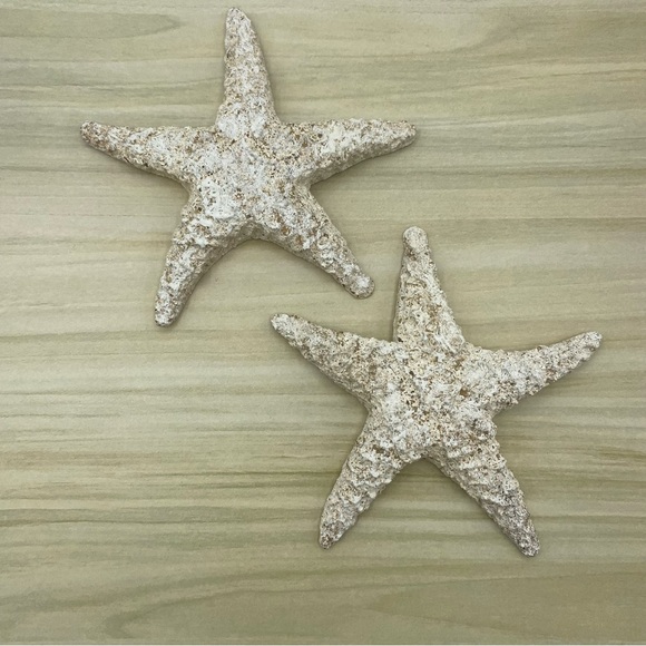 Starfish Finial Beach Decor Flat Back Natural Tan Nautical Ocean Home 6 Inches - Picture 1 of 12